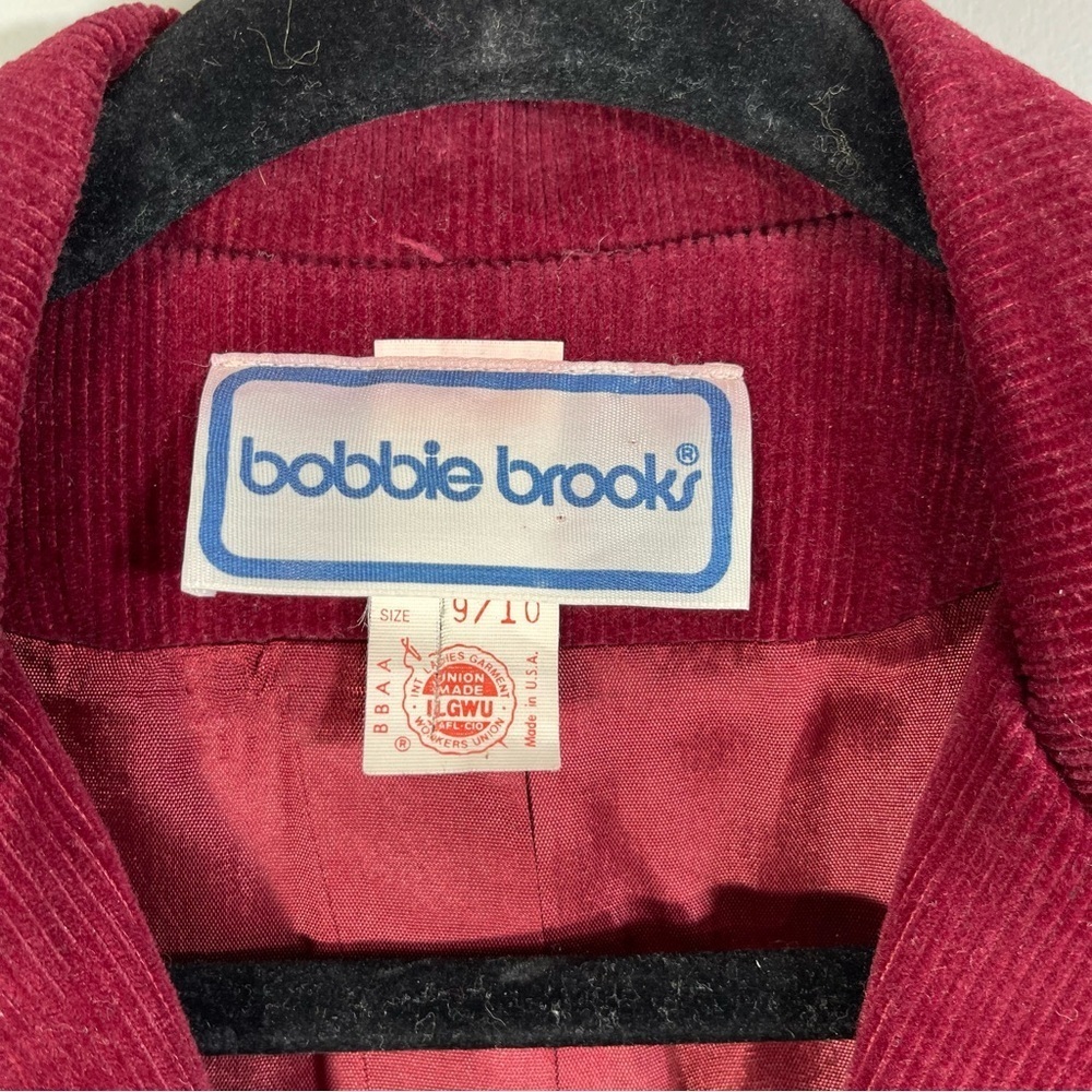 Bobbie Brooks Blazer Suit Jacket Women's Corduroy Maroon Vintage Work Office - Picture 5 of 16